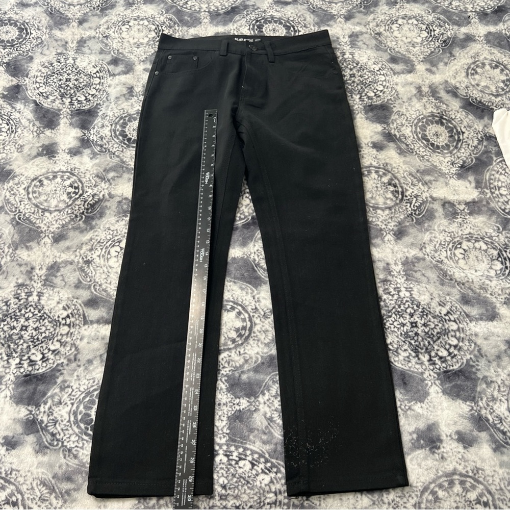 Men's Black Straight Jeans